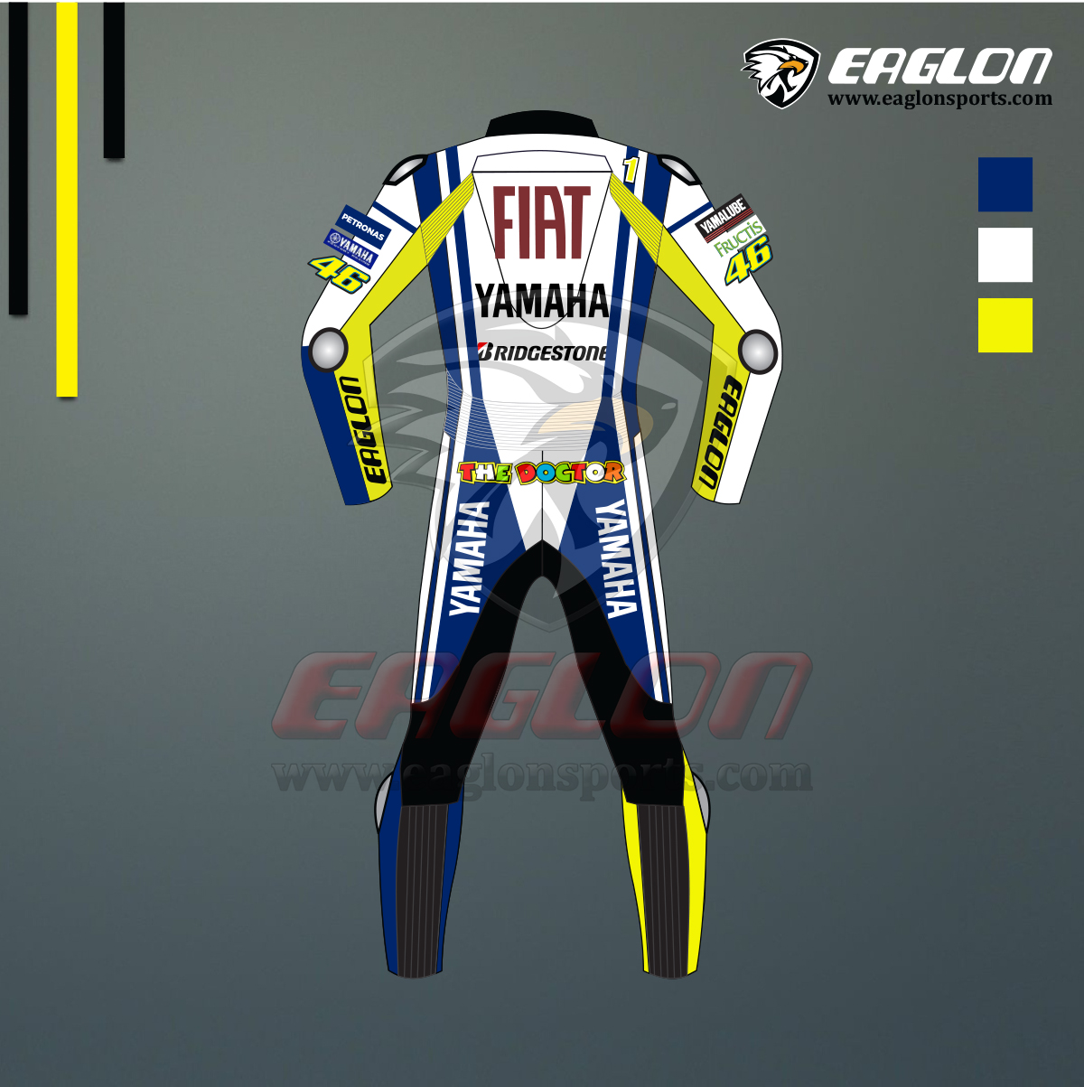 Valentino-Rossi-FIAT-Yamaha-Petronas-MotoGP-2010-Leather-Race-Suit