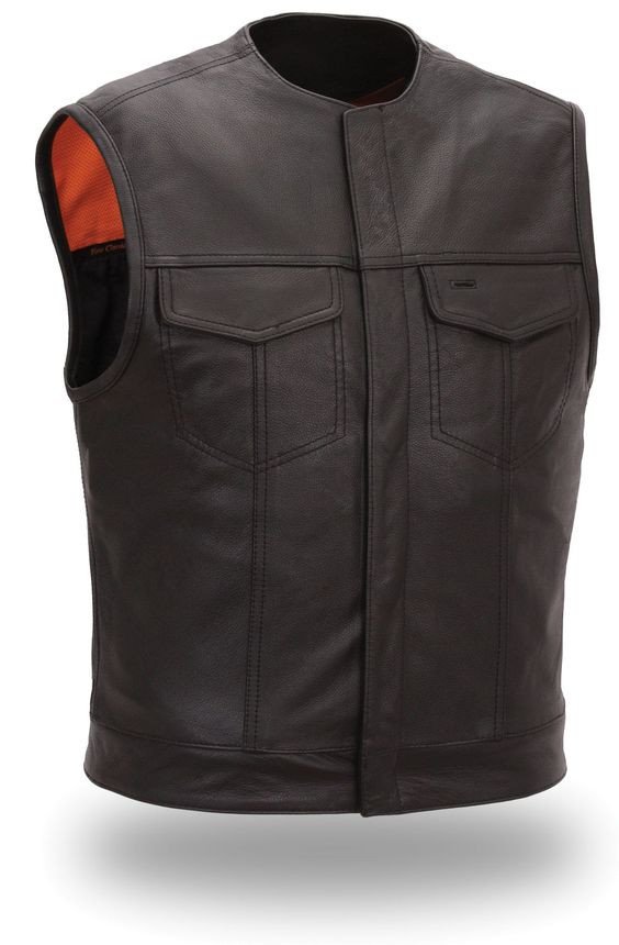bikers leather vest