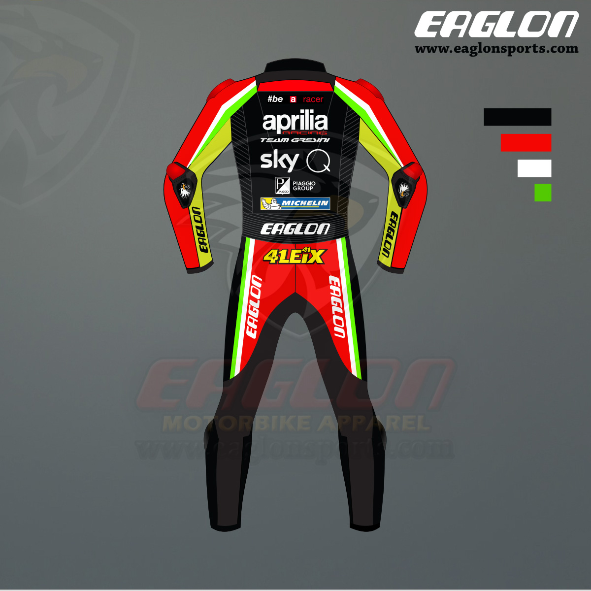 Aleix Espargaro Aprilia MotoGP 2020 Leather Race Suit - Eaglon Sports