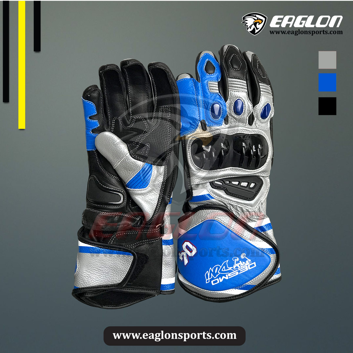 Andrea Dovizioso Ducati Flexbox MotoGP 2018 Leather Race Gloves