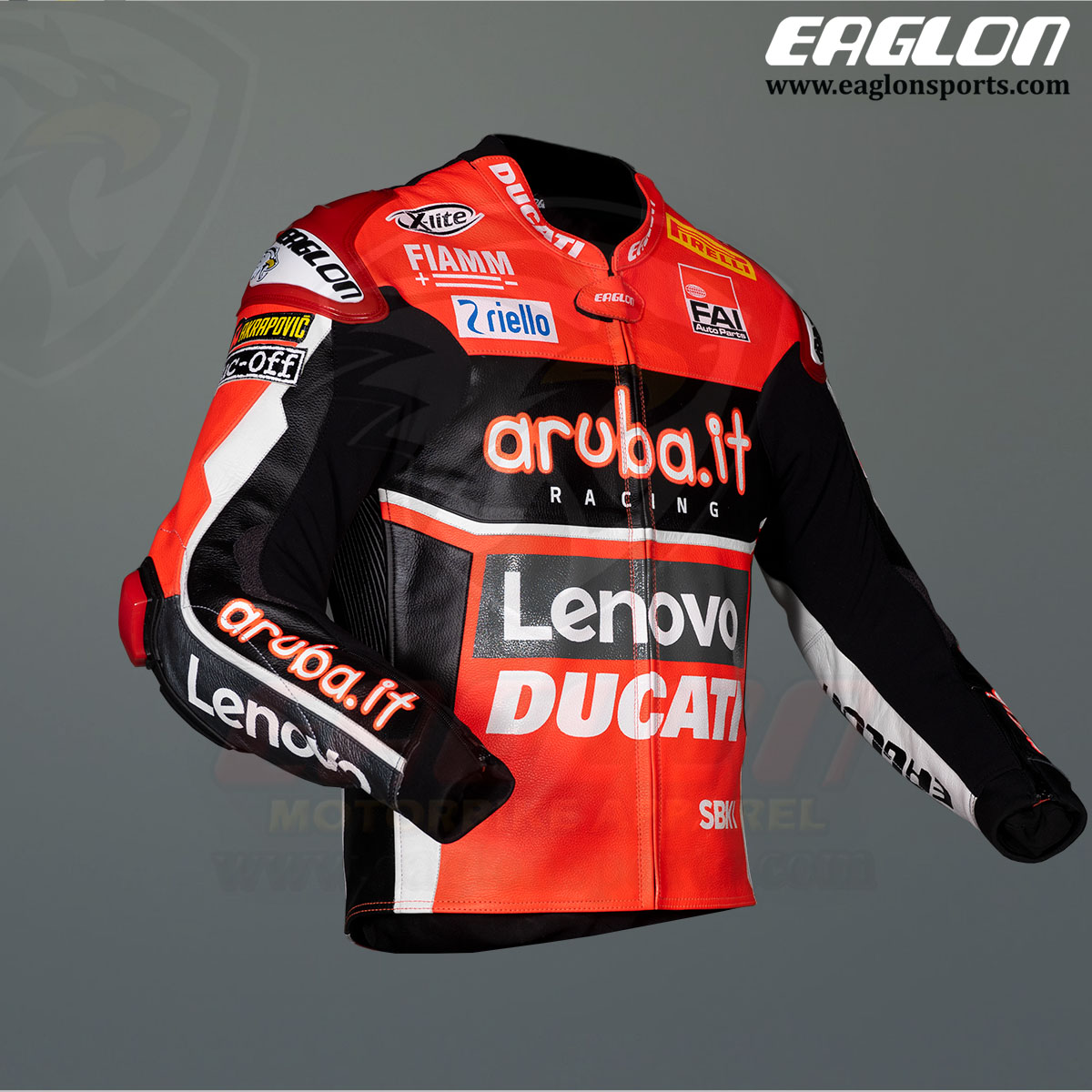 Chaz Davies Ducati Aruba-it SBK 2020 Leather Race Jacket