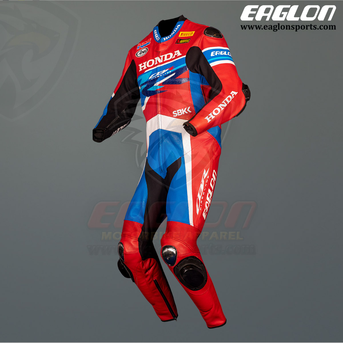 Leon Haslam Honda CBR WSBK 2020 Leather Race Suit