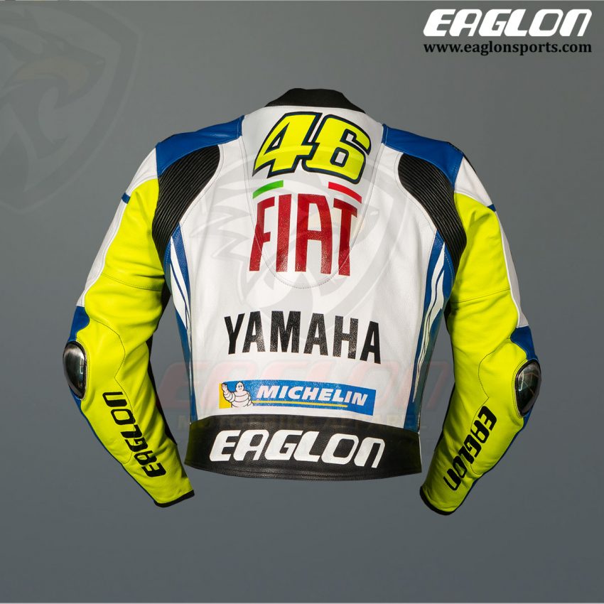 Valentino Rossi FIAT Yamaha MotoGP 2008 Leather Race Jacket